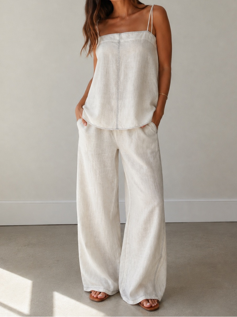 Zara Linen Drawstring Pants